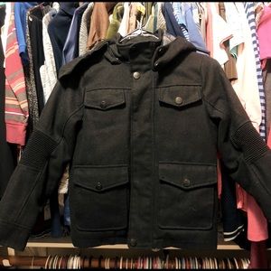 Urban Republic boy’s coat size 8 black with hoodie